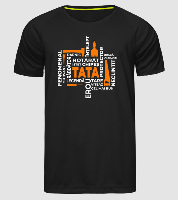 Acronimele tatălui model negru pe tricou