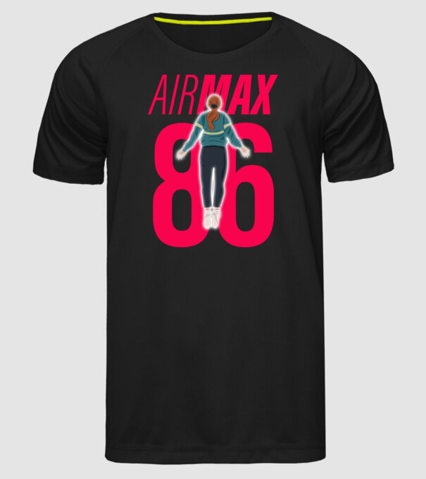 air max 86 stranger things model negru pe tricou