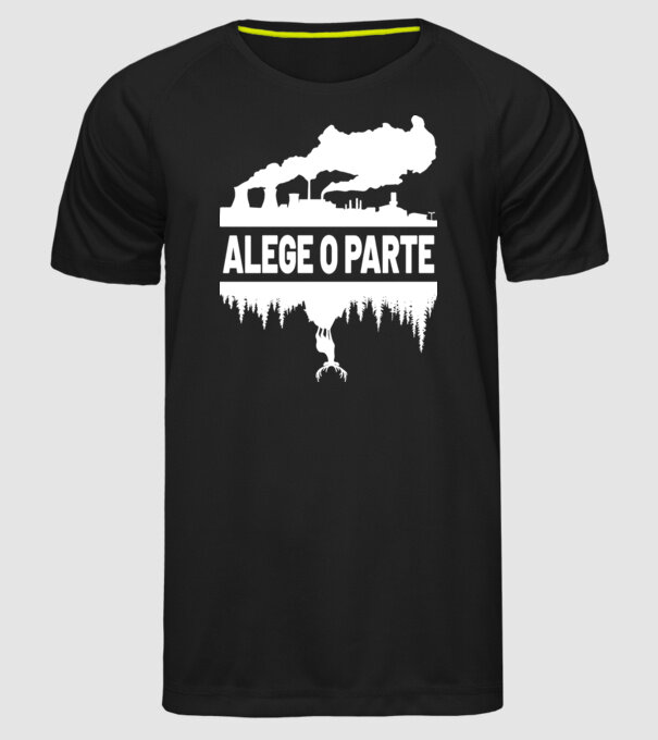 Alege o parte model negru pe tricou