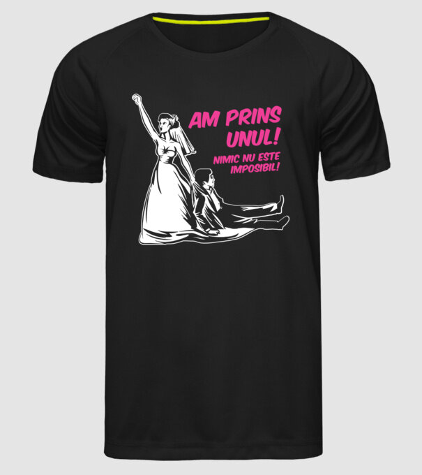 Am prins unul Nimic nu este imposibil model negru pe tricou