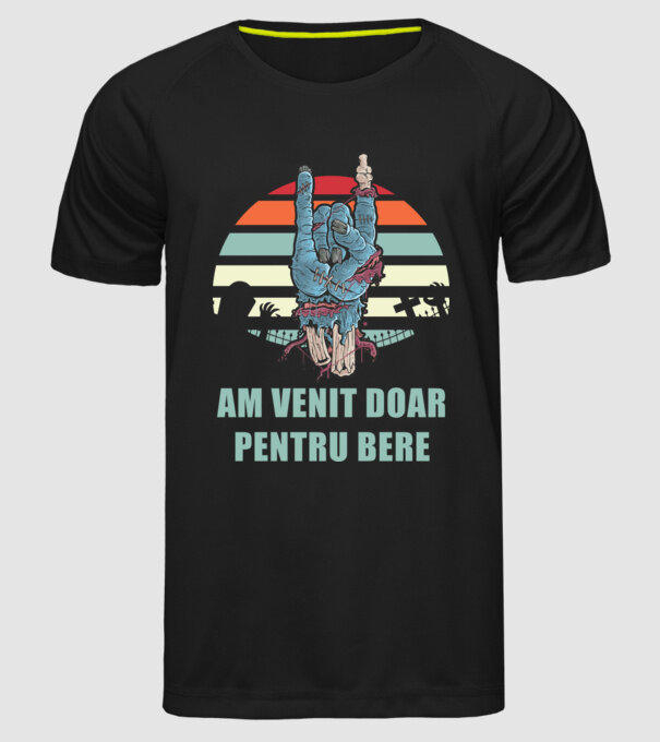 Am venit doar pentru bere model negru pe tricou