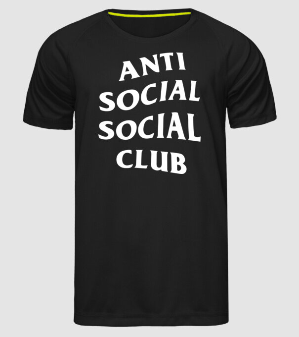 Anti social social club model negru pe tricou