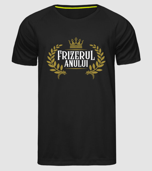 Anului Frizerul model negru pe tricou