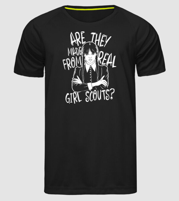 Are the made from real girl scouts model negru pe tricou