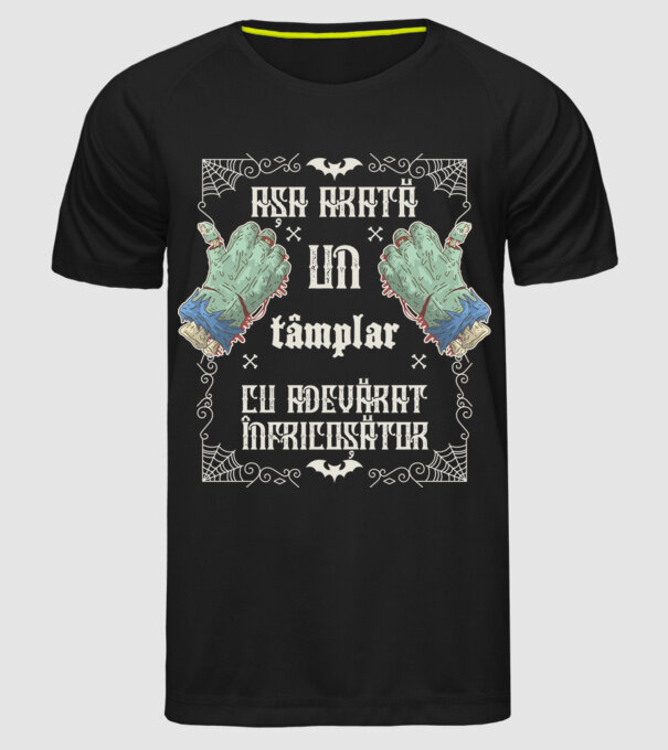 Așa arată un TÂMPLAR cu adevărat înfricoșător model negru pe tricou