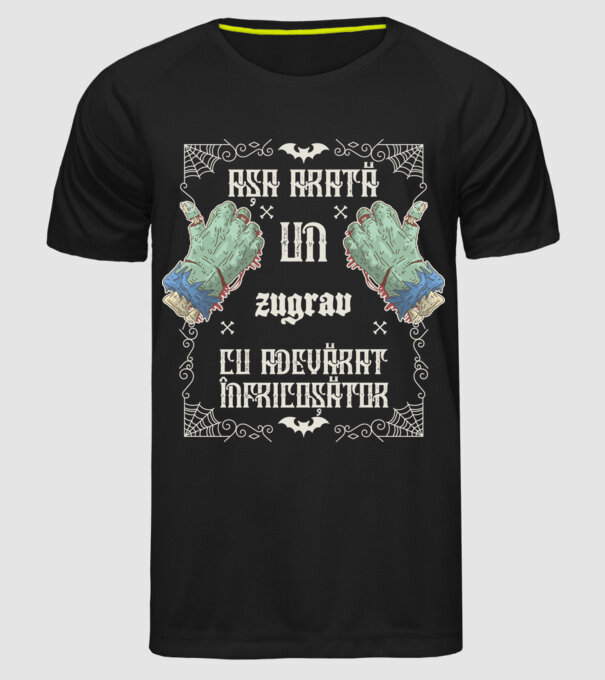 Așa arată un ZUGRAV cu adevărat înfricoșător model negru pe tricou