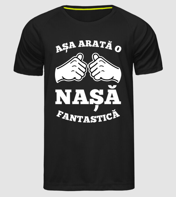 Așa arată o nașă fantastică model negru pe tricou