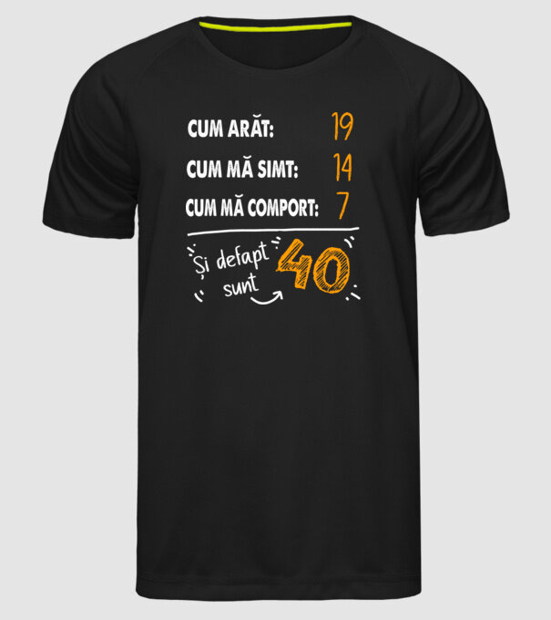 Aspect, senzație, comportament 40 Negru model negru pe tricou