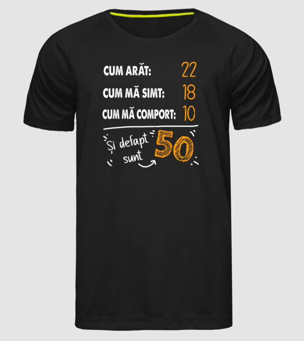 Aspect, senzație, comportament 50 Negru model negru pe tricou