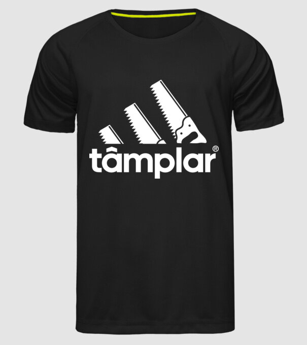 tâmplar model negru pe tricou