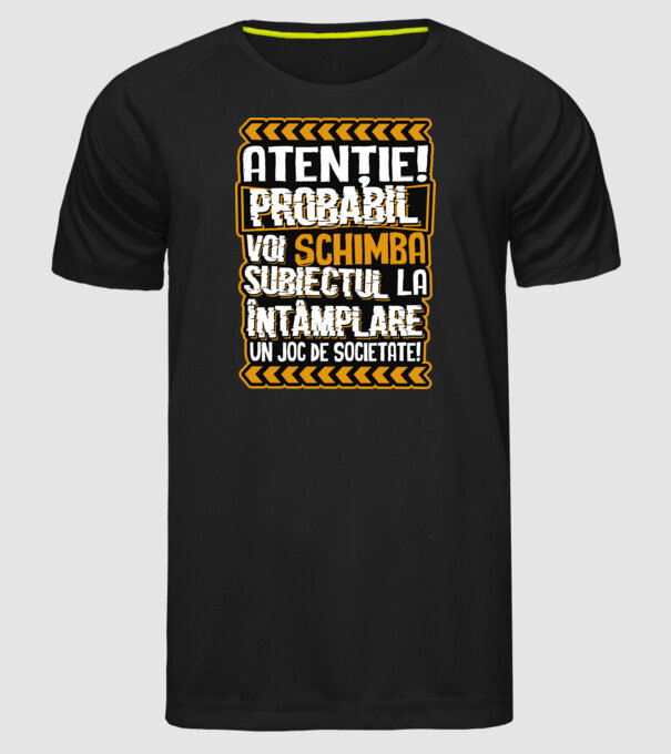 Atenție, probabil voi schimba subiectul la întâmplare pe șah model negru pe tricou