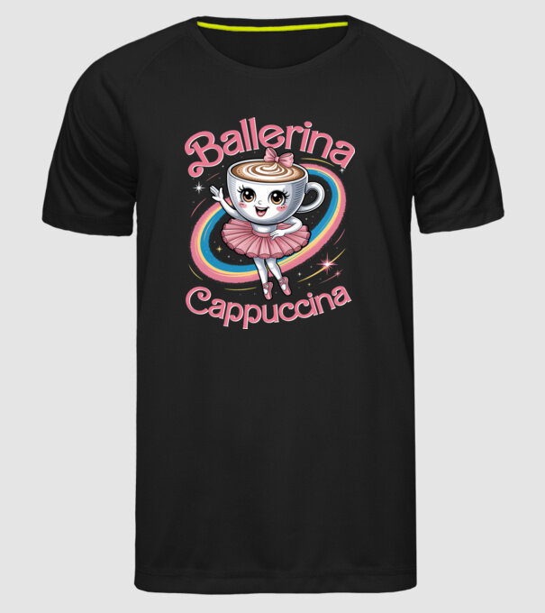Ballerina Cappuccina model negru pe tricou