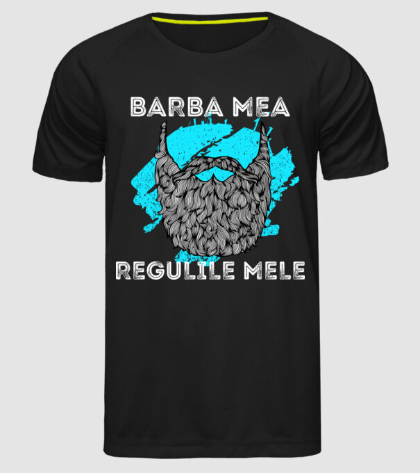 barba mea - regulile mele model negru pe tricou
