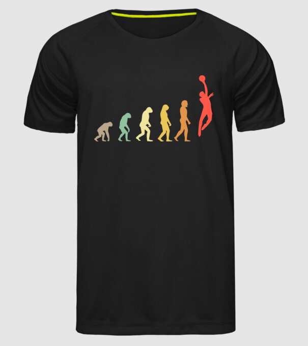 Basketball evolution model negru pe tricou