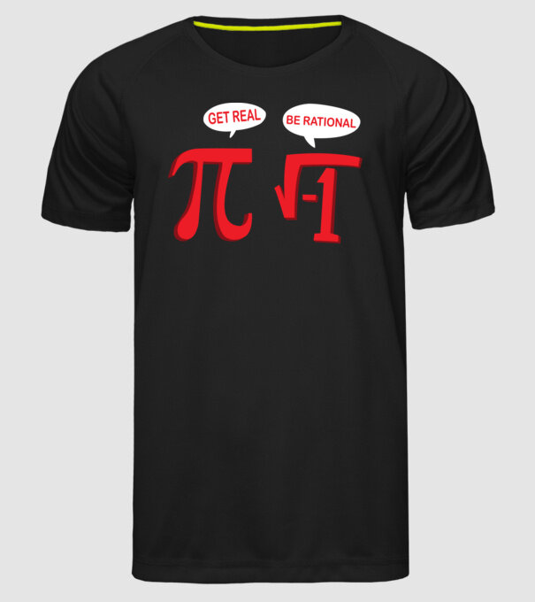 Be rational PI model negru pe tricou