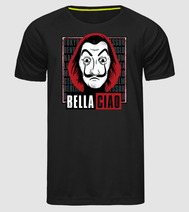 bella ciao dali model negru pe tricou