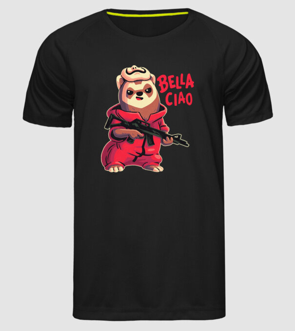 bella ciao rebel model negru pe tricou