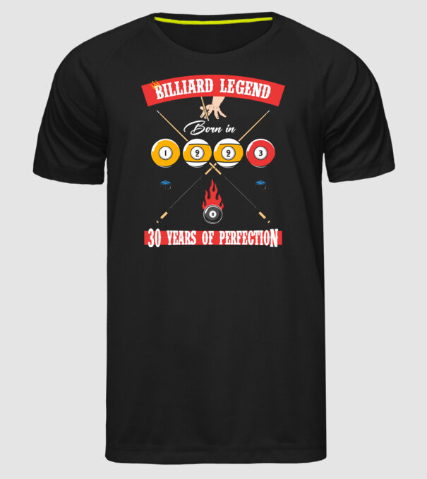 Billiard legend born in 1993 model negru pe tricou