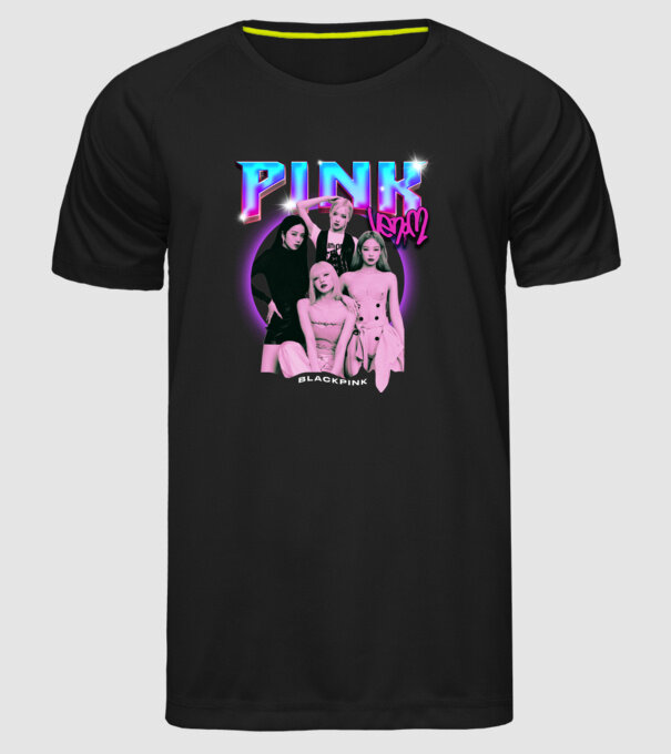 BLACKPINK pink venom model negru pe tricou