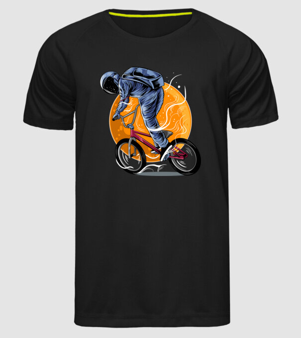 BMX space model negru pe tricou
