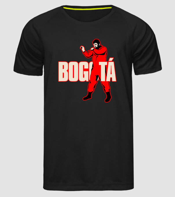bogota la casa de papel model negru pe tricou