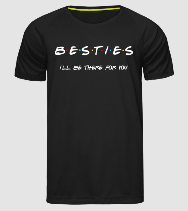 Bride Friends Besties model negru pe tricou