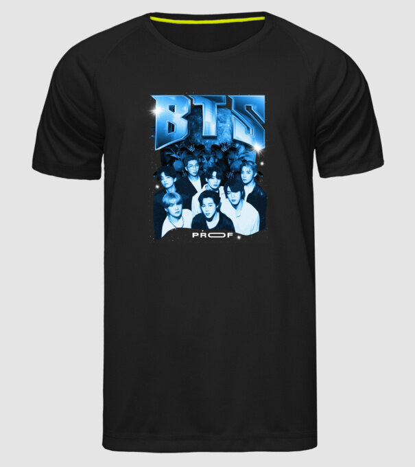 BTS model negru pe tricou