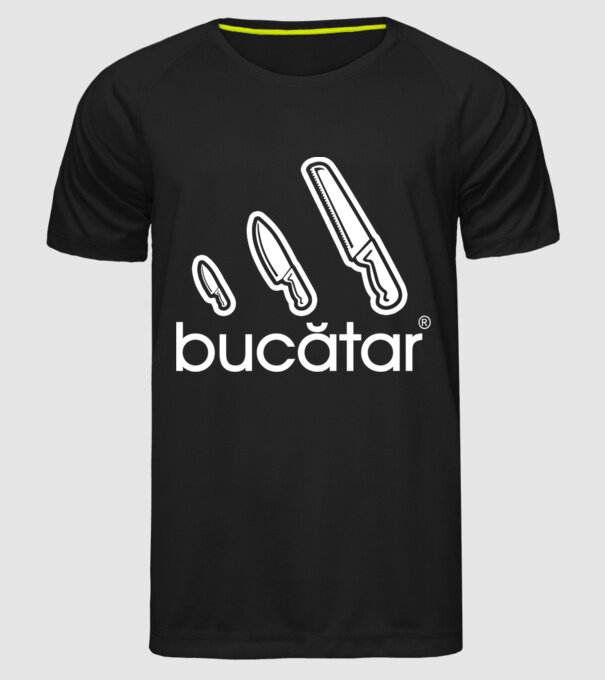 bucătar model negru pe tricou