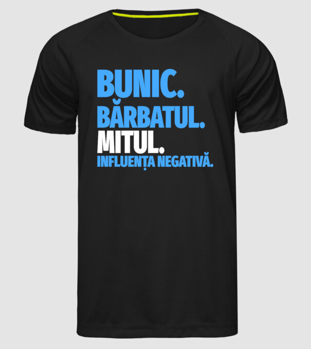 Bunic model negru pe tricou