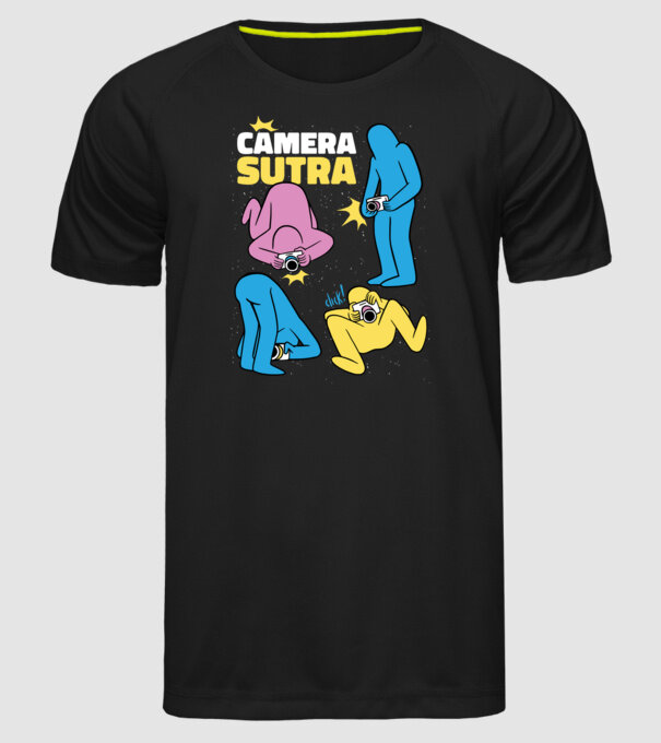 Camera sutra 2 model negru pe tricou