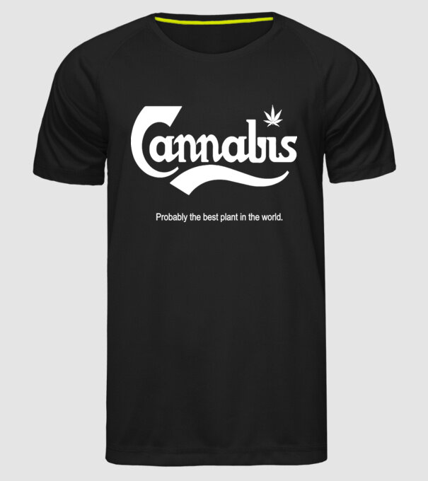 Cannabis model negru pe tricou