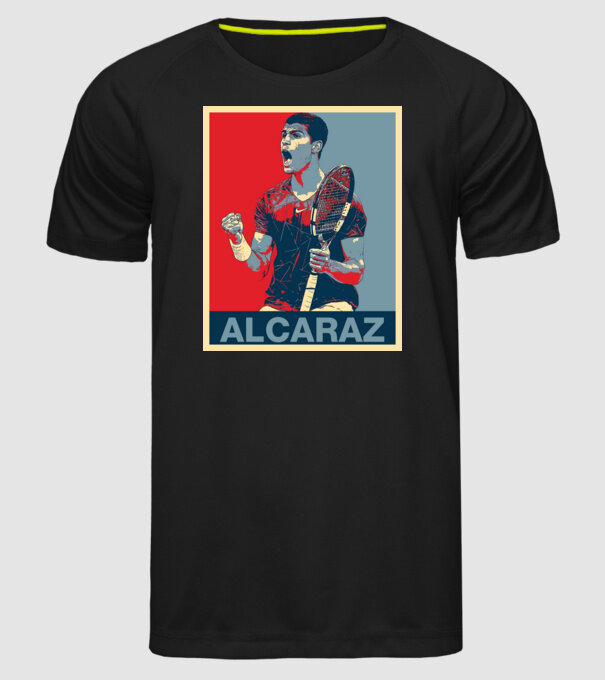 Carlos Alcaraz model negru pe tricou