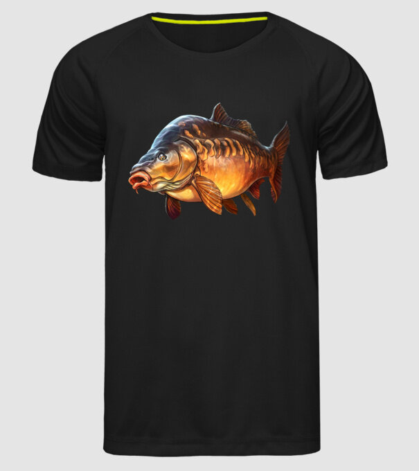 Carp model negru pe tricou