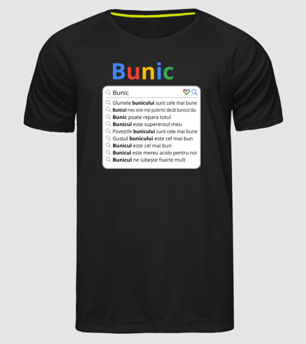căutare Google Bunic model negru pe tricou