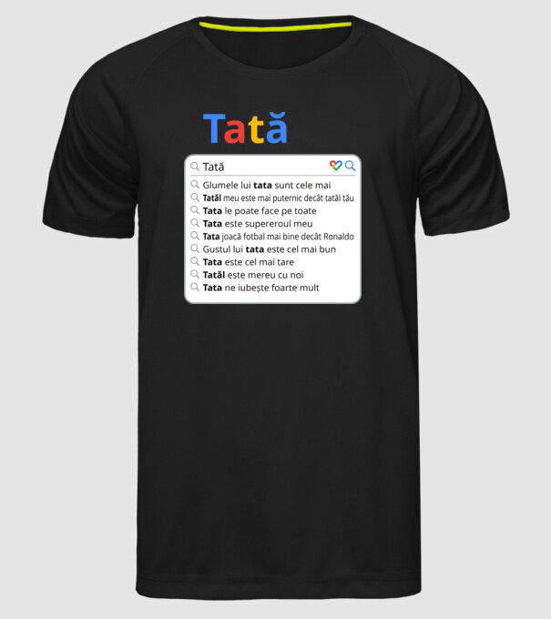 căutare Google Tată model negru pe tricou