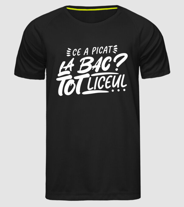 Ce a picat la bac model negru pe tricou