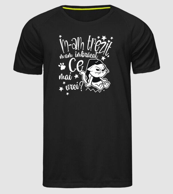 Ce mai vrei? model negru pe tricou