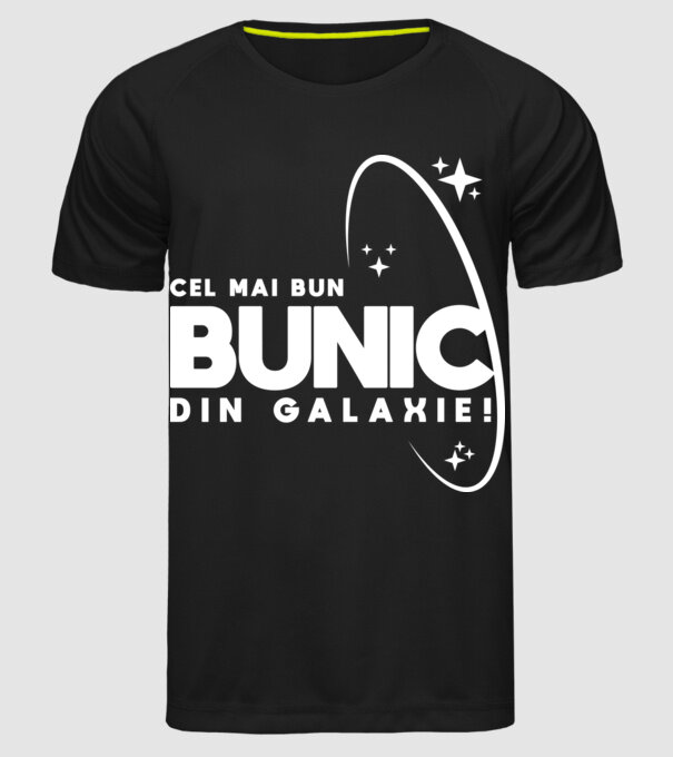 Cel mai bun bunic din Galaxie! model negru pe tricou