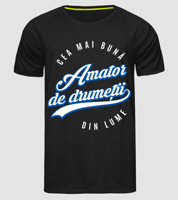 Cea mai bună amator de drumeții din lume model negru pe tricou