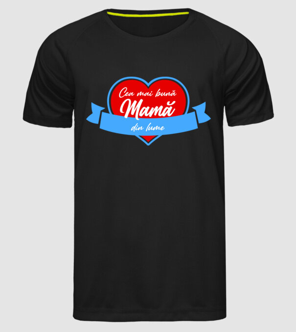 Cea mai bună mamă din lume model negru pe tricou