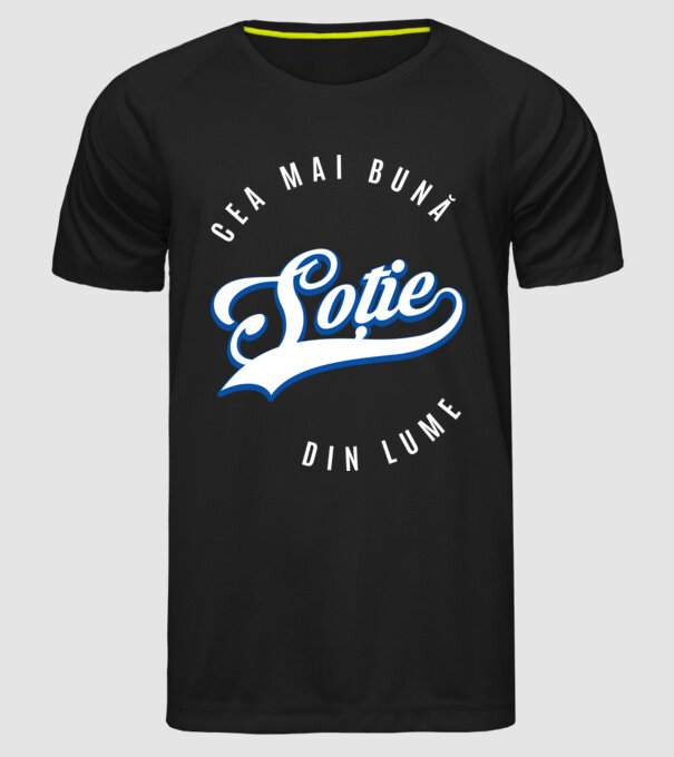 Cea mai bună SOȚIE din lume model negru pe tricou