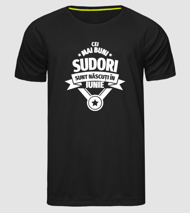 Cei mai buni sudori sunt născuți în Iunie model negru pe tricou