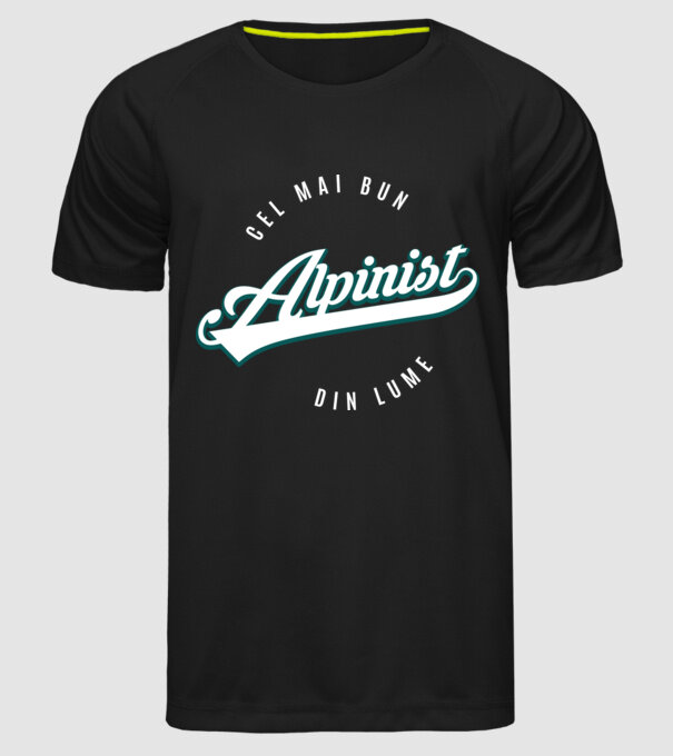 Cel mai bun alpinist din lume model negru pe tricou