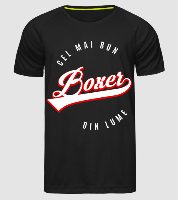 Cel mai bun boxer din lume model negru pe tricou