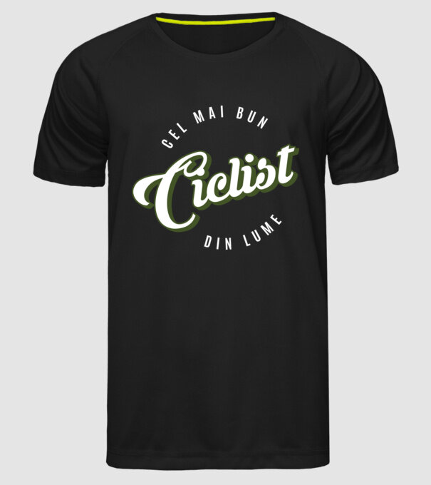 Cel mai bun Ciclist din lume model negru pe tricou