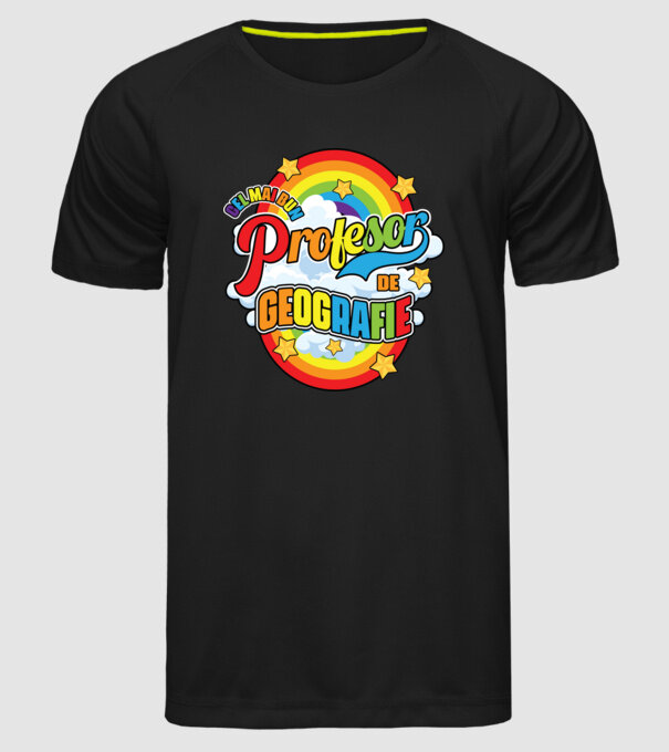 Cel mai bun de geografie model negru pe tricou