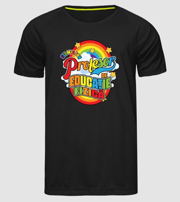 Cel mai bun educație fizică model negru pe tricou