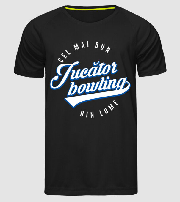 cel mai bun jucător bowling din lume model negru pe tricou