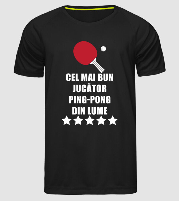 cel mai bun jucător ping-pong din lume model negru pe tricou