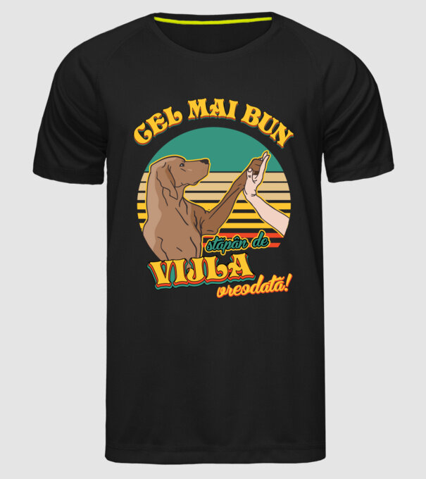 Cel mai bun stăpân de vijla vreodată! model negru pe tricou